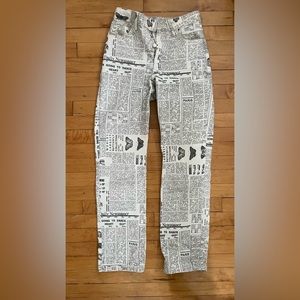 Zara newspaper pants